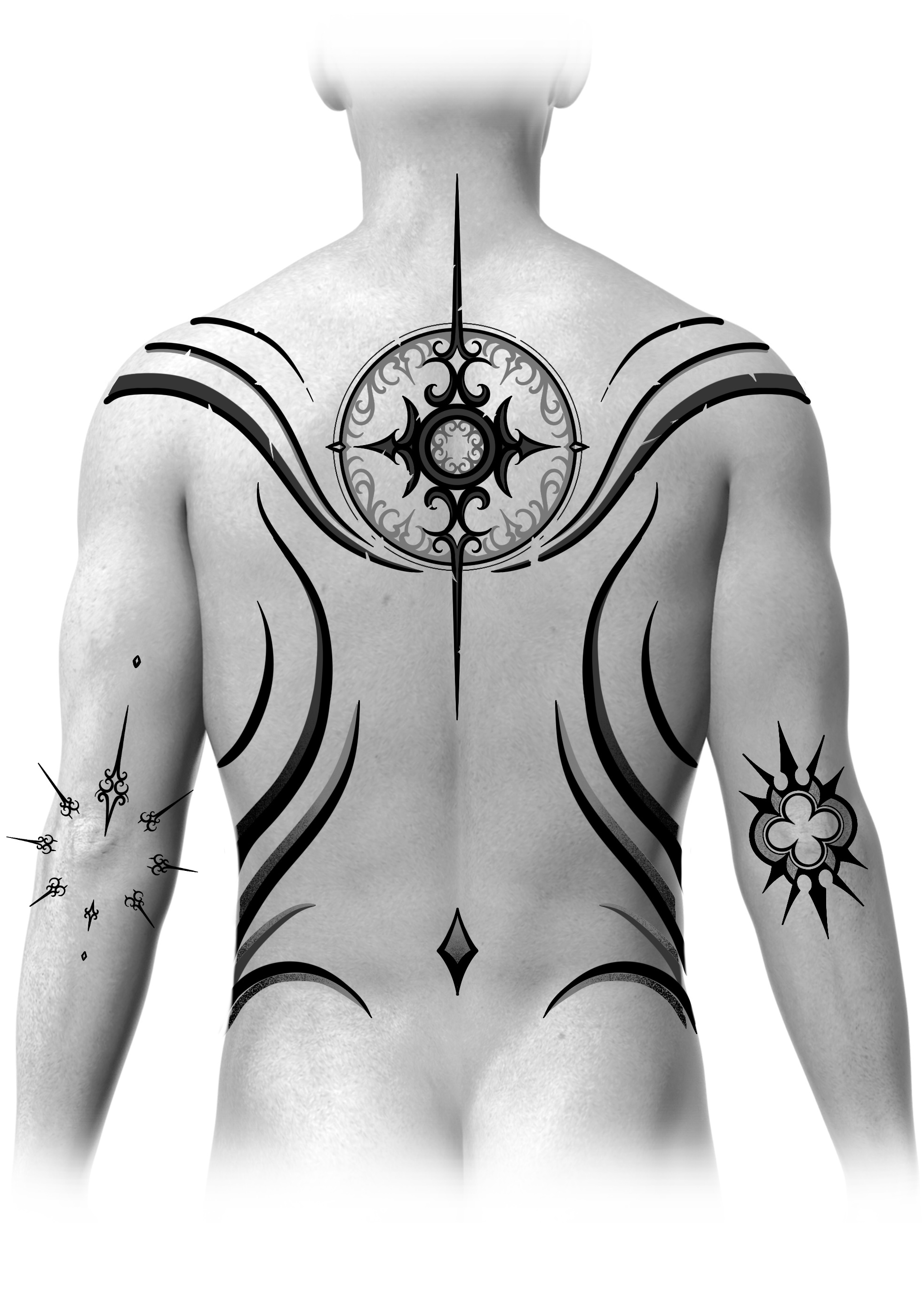 Ornaments for the Back and Arms